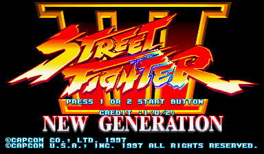 Street Fighter III: New Generation (USA 970204) Title Screen